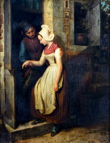 William De Villenease (France,19C) oil painting antique