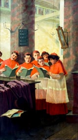 Ernst Simonson Castelli (German,1864-1929) oil painting antique