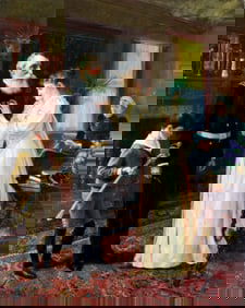 Carl Hirschberg (CT,1854-1923) oil painting antique