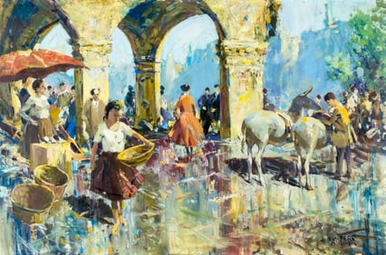 Fritz Klaiberg (German,1921-1998) oil painting