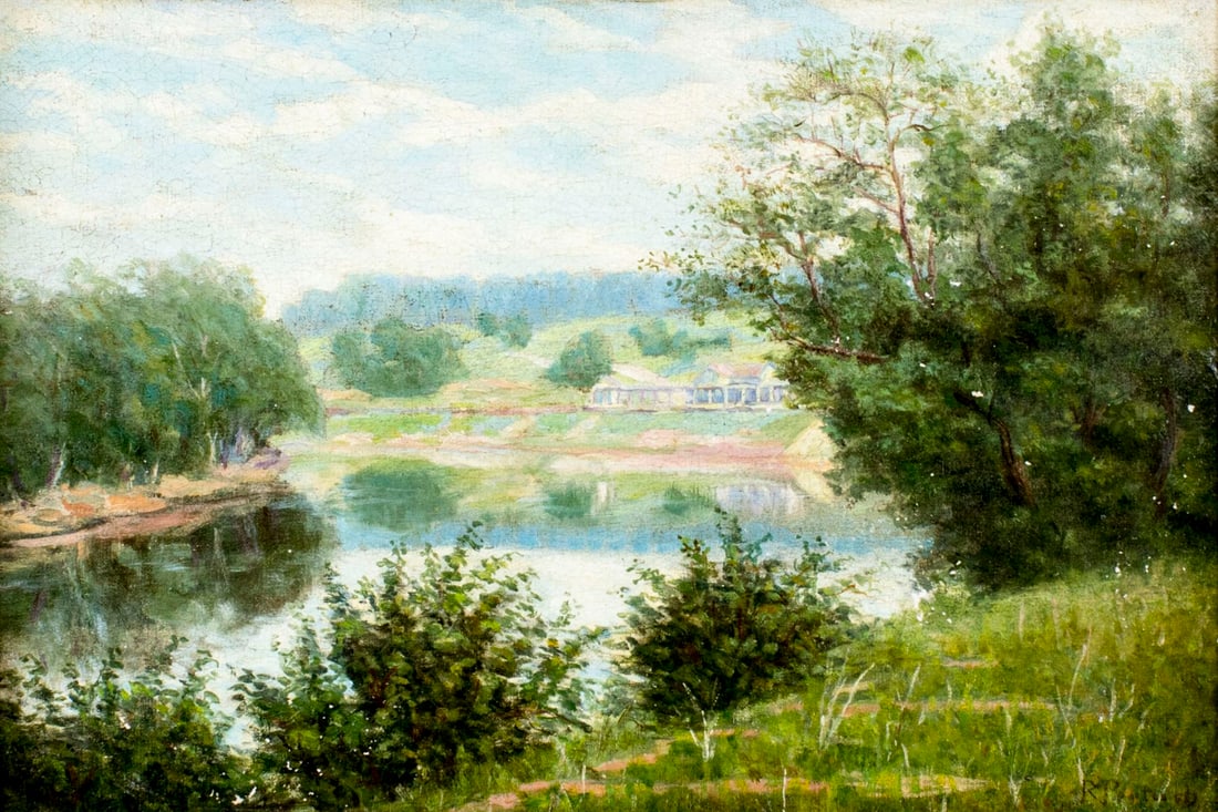 R Bertuch (German,early 20C) oil painting antique (1 of 12)