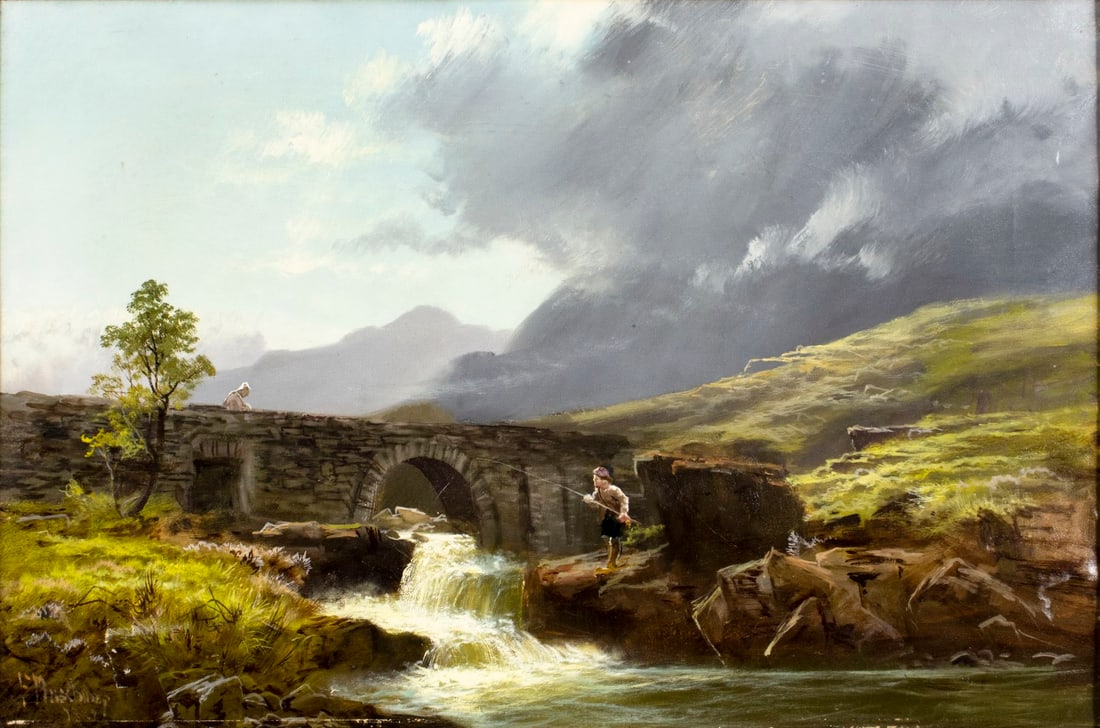 ATTR Francis Muschamp (UK,1851-1929) oil painting antique (1 of 12)