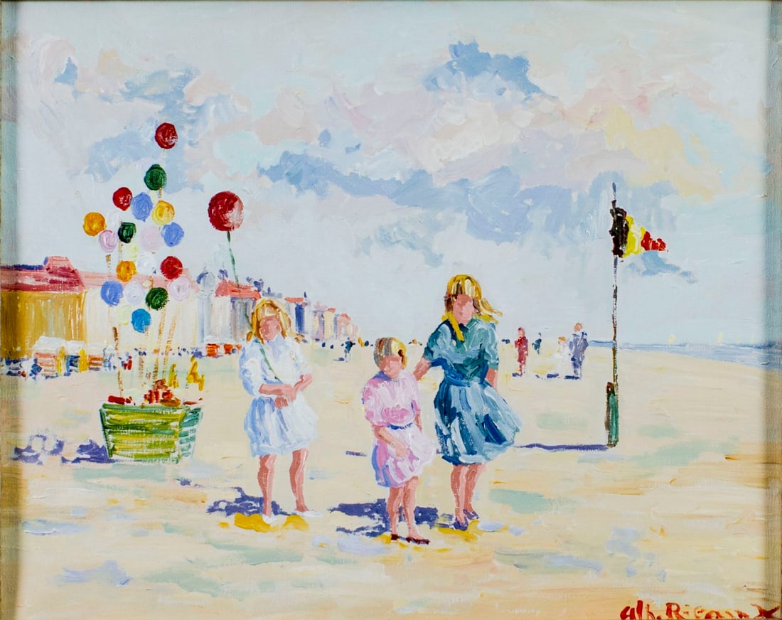 Albert Rigaux (Belgium,b 1950) oil painting (1 of 14)