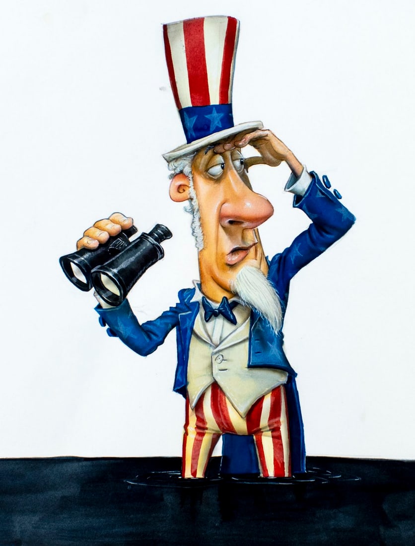 Gary Locke (MO,b 1963) gouache painting (1 of 12)