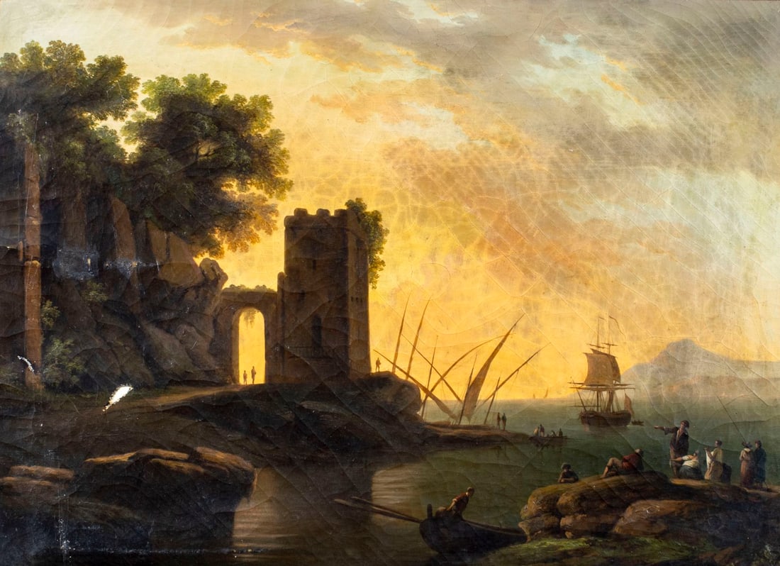 Antique 19C French oil painting (1 of 15)