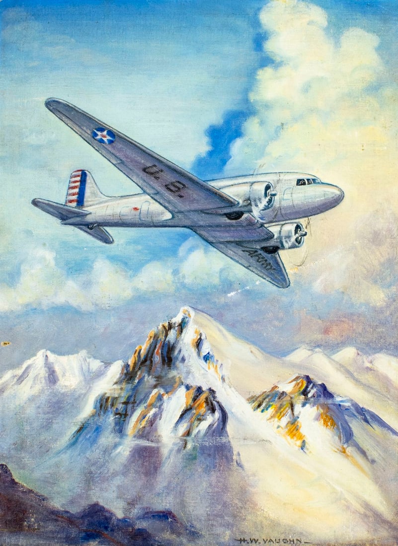 H W Vaughn (US,mid 20C) oil painting (1 of 12)