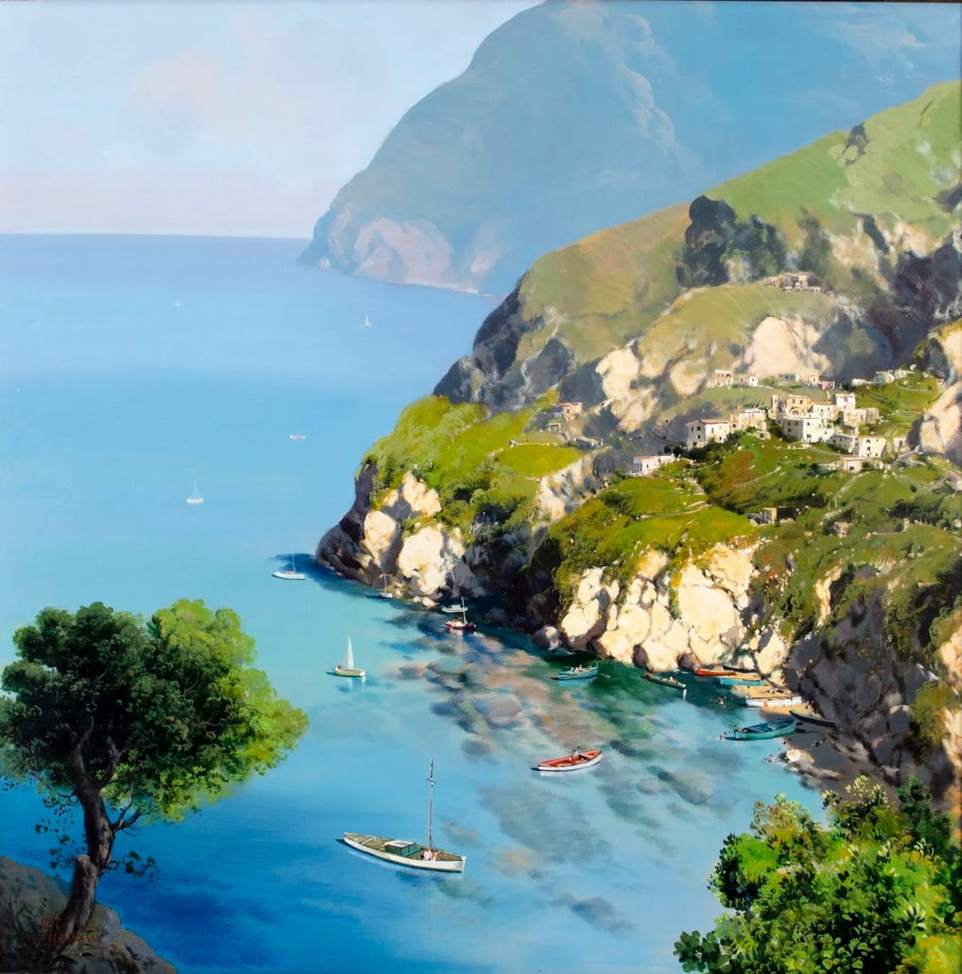 A Ferrini (Italy,20C) oil painting (1 of 13)