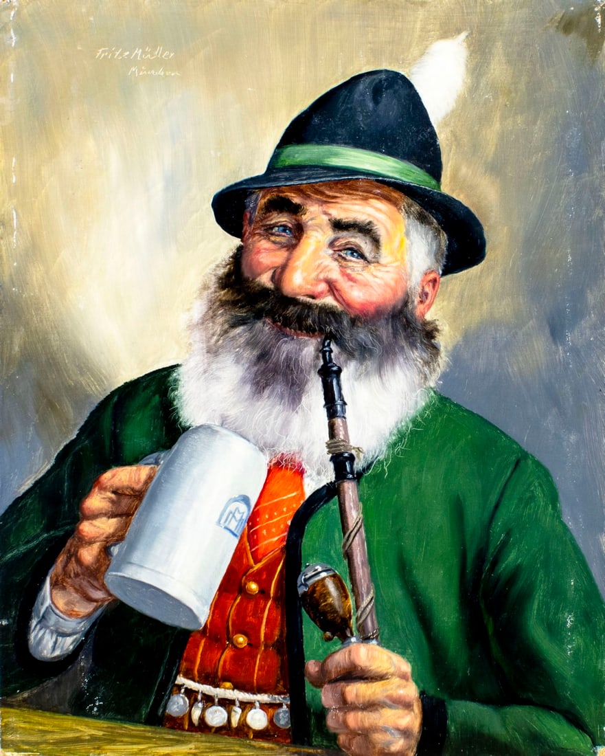 Fritz Muller (German,1913-1972) oil painting (1 of 13)