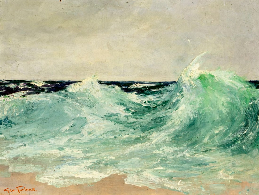 George Goosey (CA,NY,UK,1877-1947) oil painting antique (1 of 12)