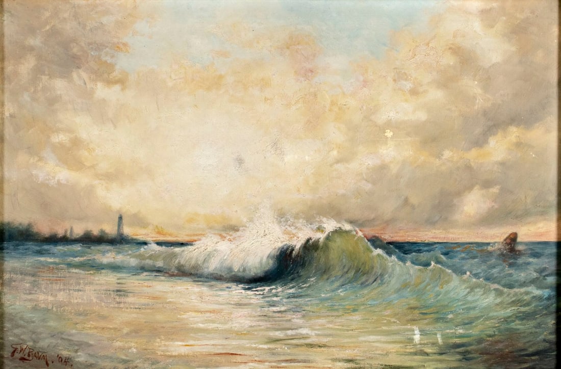 G W Baum (US,early 20C) oil painting antique (1 of 12)