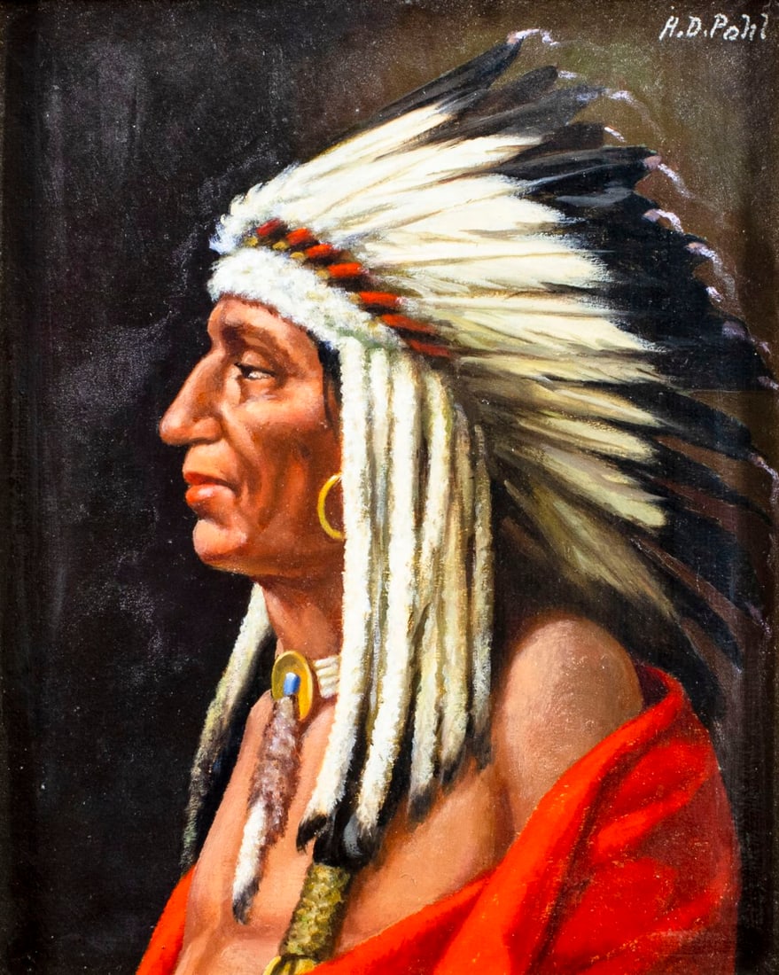 Hugo Pohl (TX,CA,MI,1878-1960) oil painting (1 of 12)