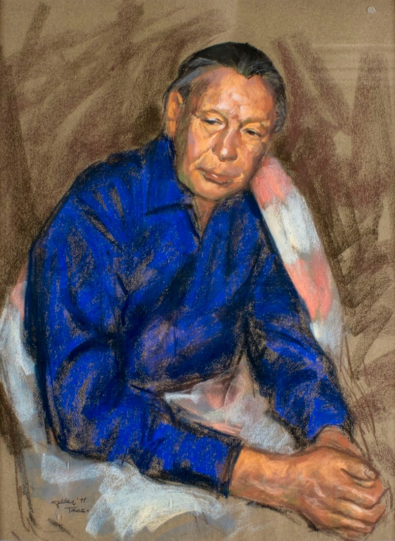 Harold Geller (NM,1930-2019) pastel painting (1 of 10)