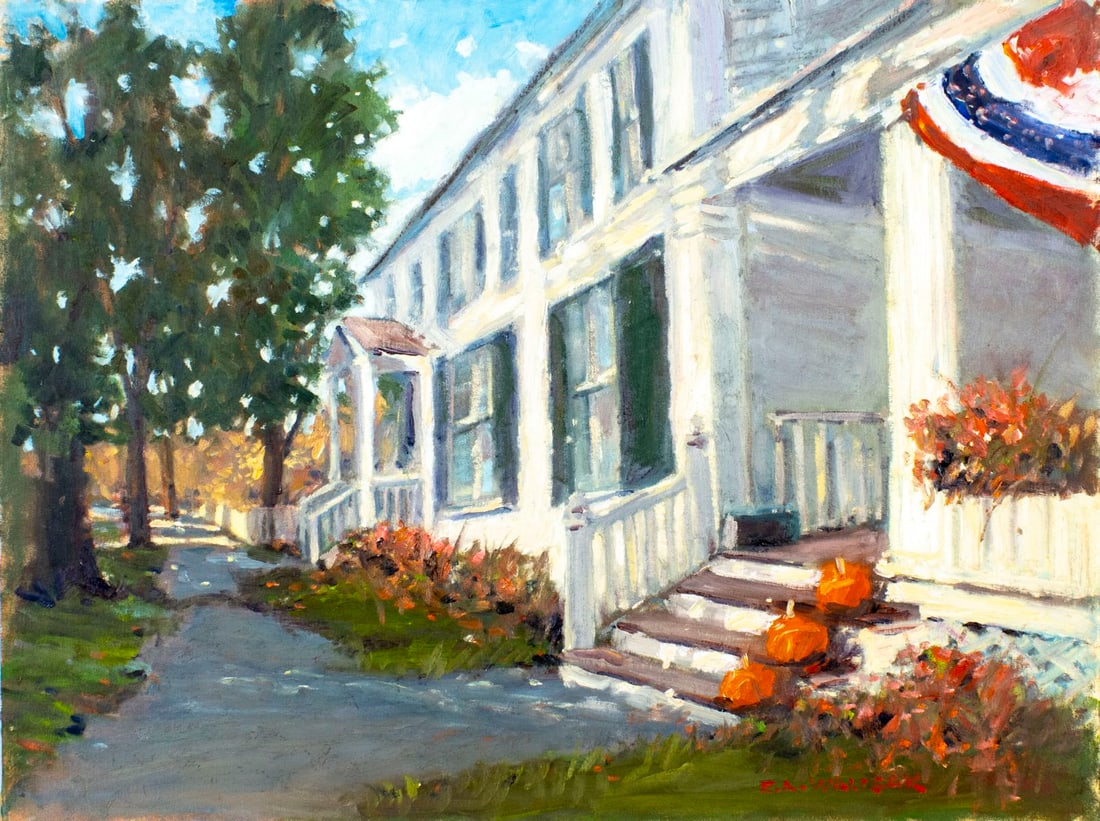 Robert Waltsak (NJ,b 1944) oil painting: ARTIST: Robert Alan Waltsak (New Jersey, born 1944) TITLE: Cityscape MEDIUM: oil on canvas board CONDITION: Very good. No visible inpaint under UV light. ART SIZE: 24 x 32 inches / 60 x 81 cm FRAME SI