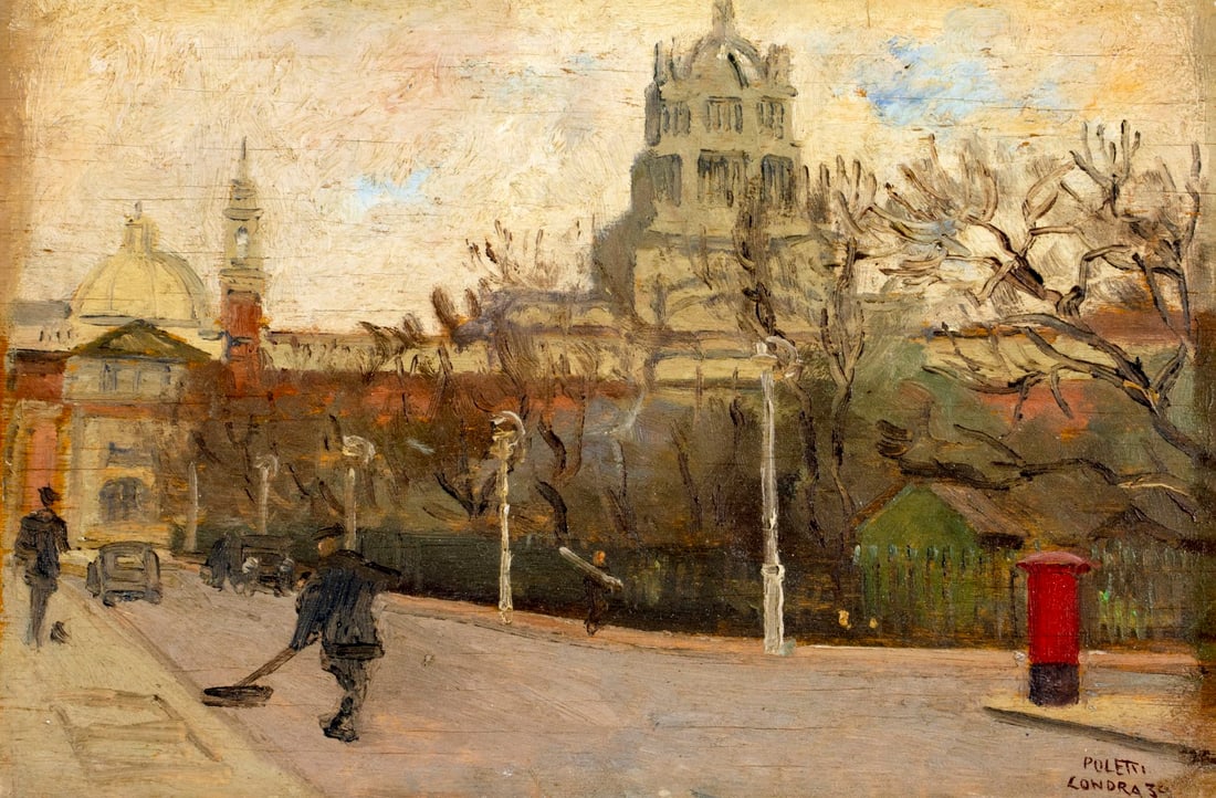 ATTR Edmondo Poletti (Italy,1908-1978) oil painting antique (1 of 15)