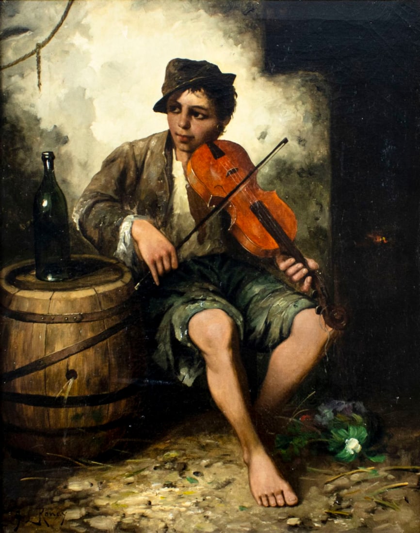 J L Ronay (France,19C) oil painting antique (1 of 12)