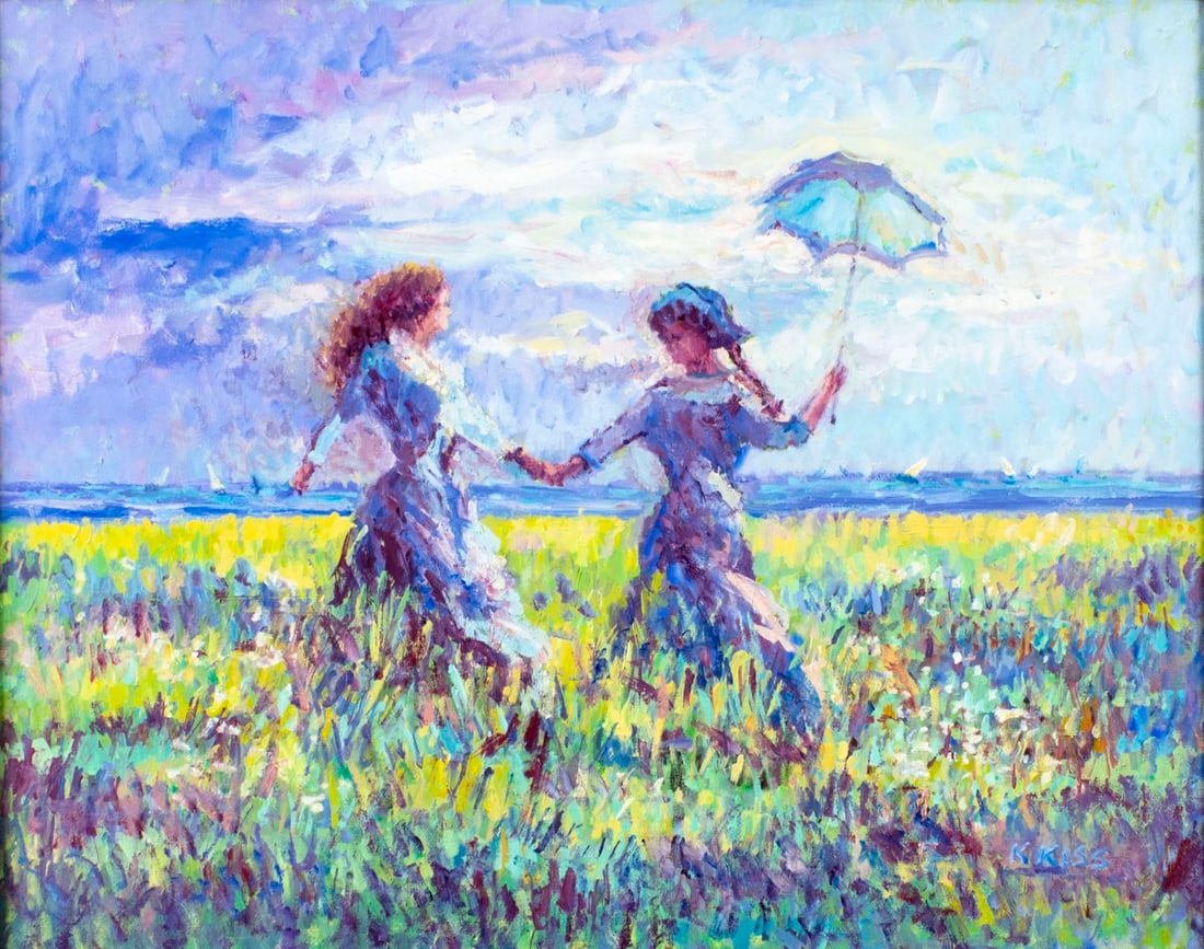 K Kiss (US,20C) oil painting (1 of 12)