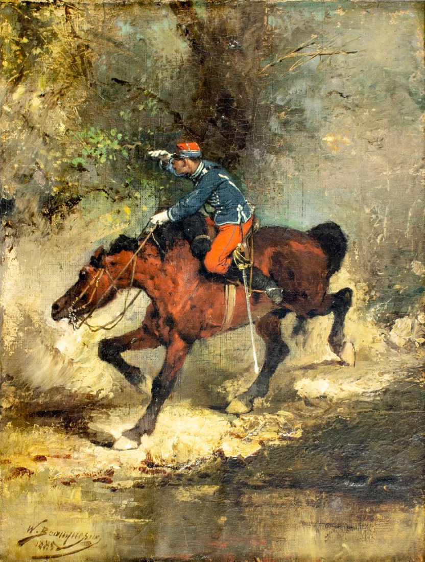 Wilfrid Beauquesne (French,1847-1913) oil painting antique (1 of 14)