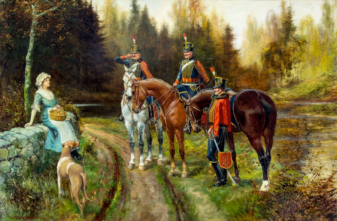 George Derville Rowlandson (UK,1861-1928) oil painting antique (1 of 17)