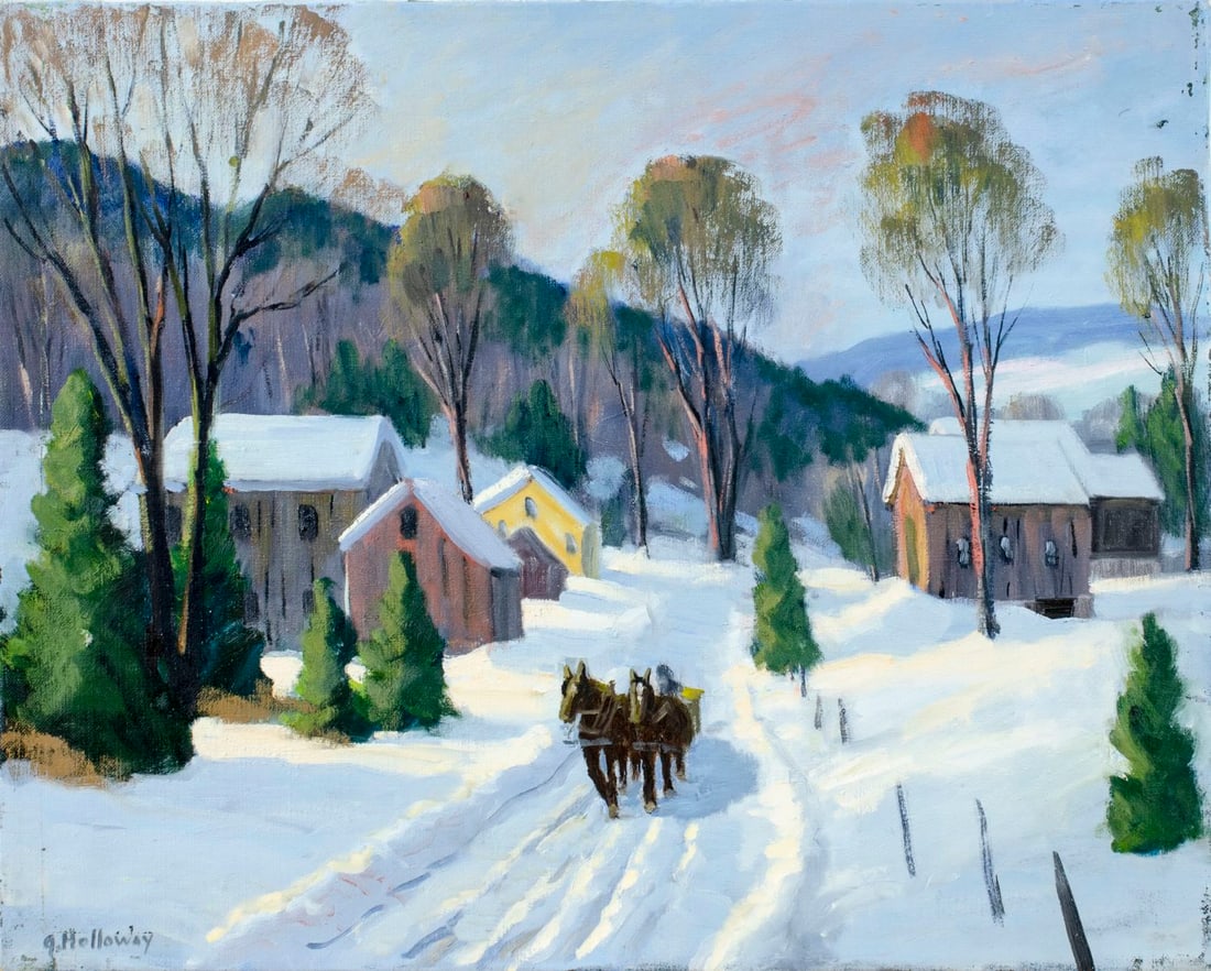 George Holloway (NJ,20C) oil painting (1 of 12)