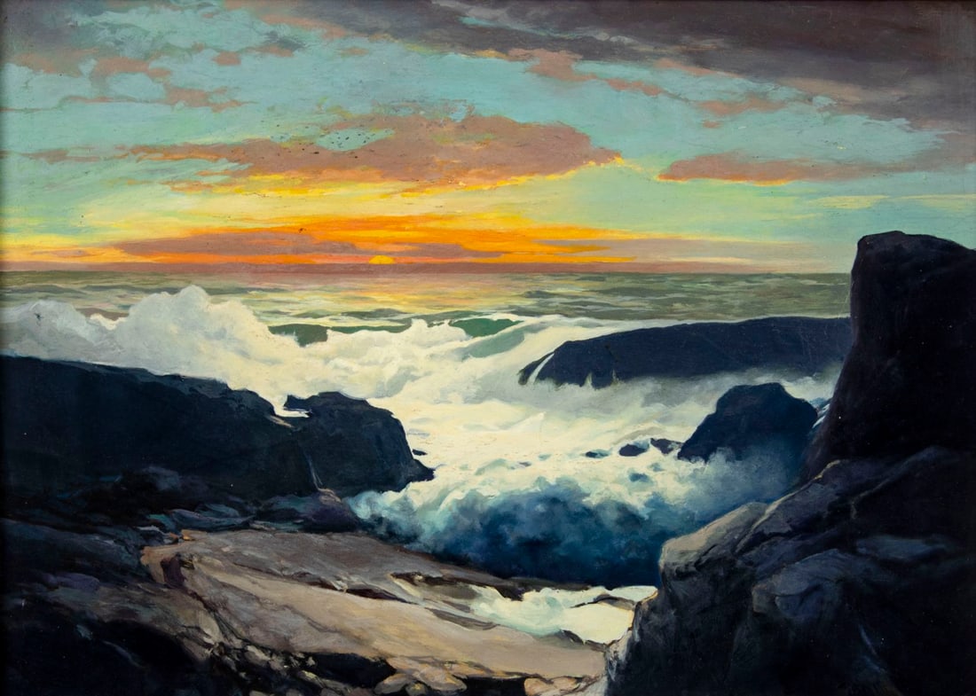 Ralph Iligan (NY,1894-1960) oil painting (1 of 13)