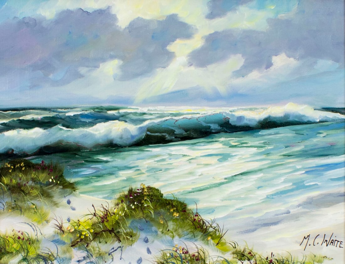 Malcolm C Waite (MA,1917-1994) oil painting (1 of 12)