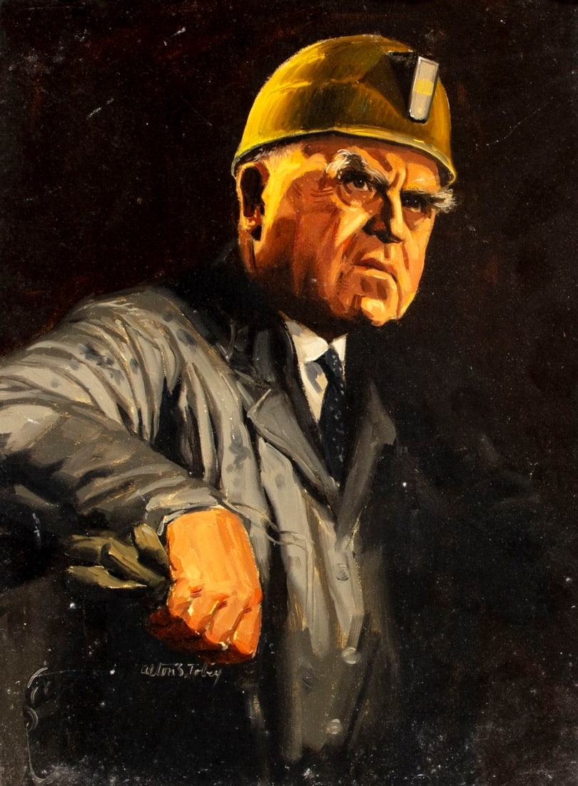 Alton Tobey (CT,1914-2005) oil painting (1 of 14)