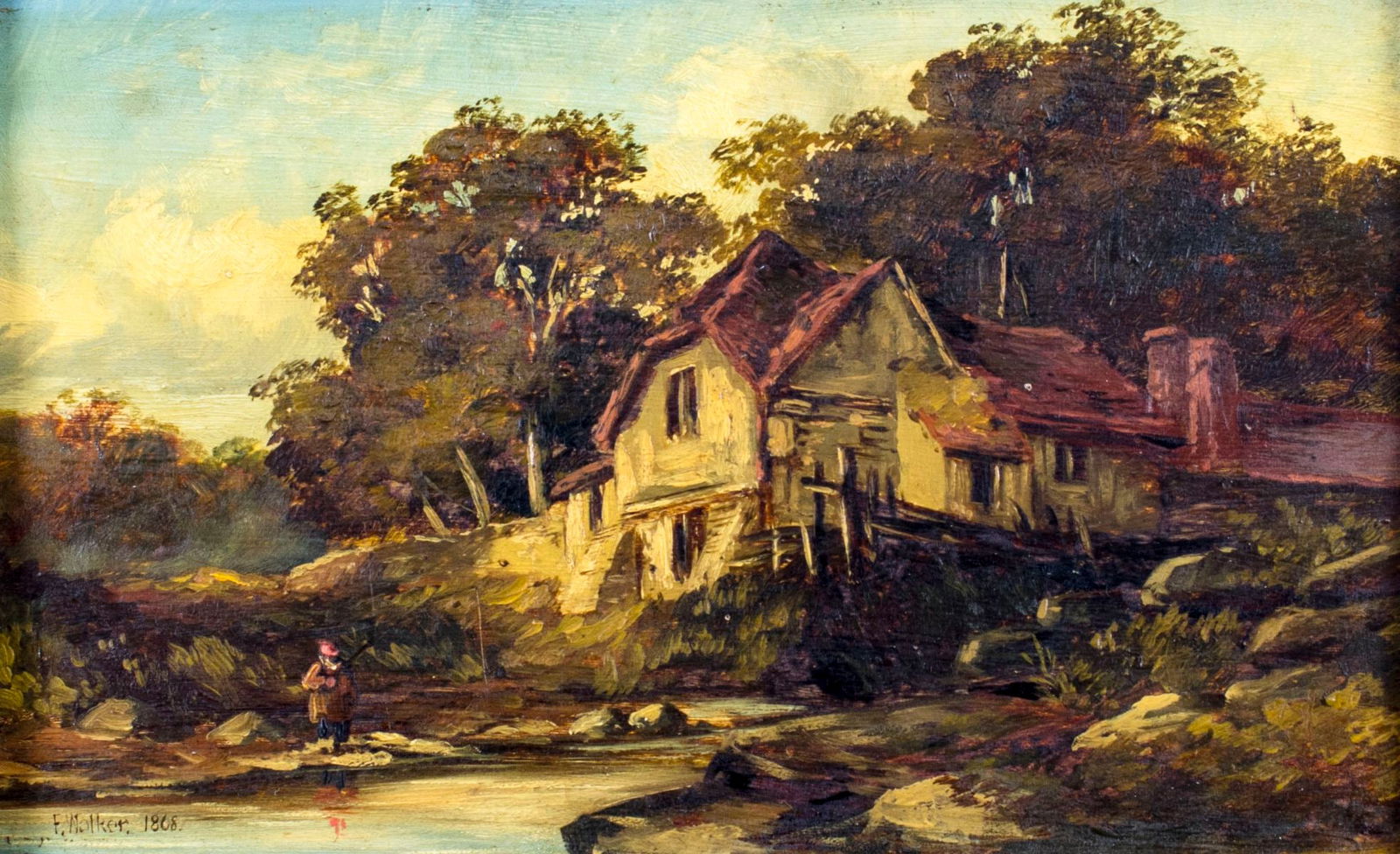 F Walker (UK,19C) oil painting antique (1 of 12)