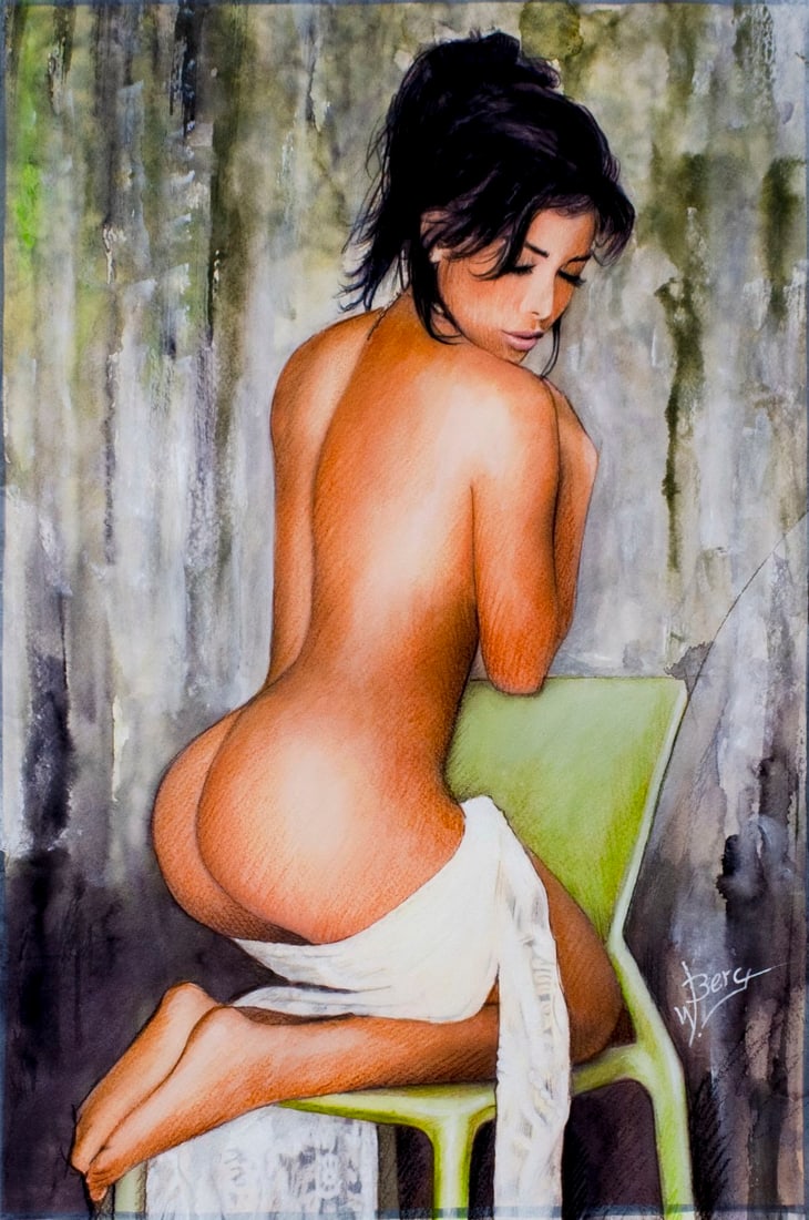 Walter Berg (German,20/21C) watercolor painting (1 of 13)