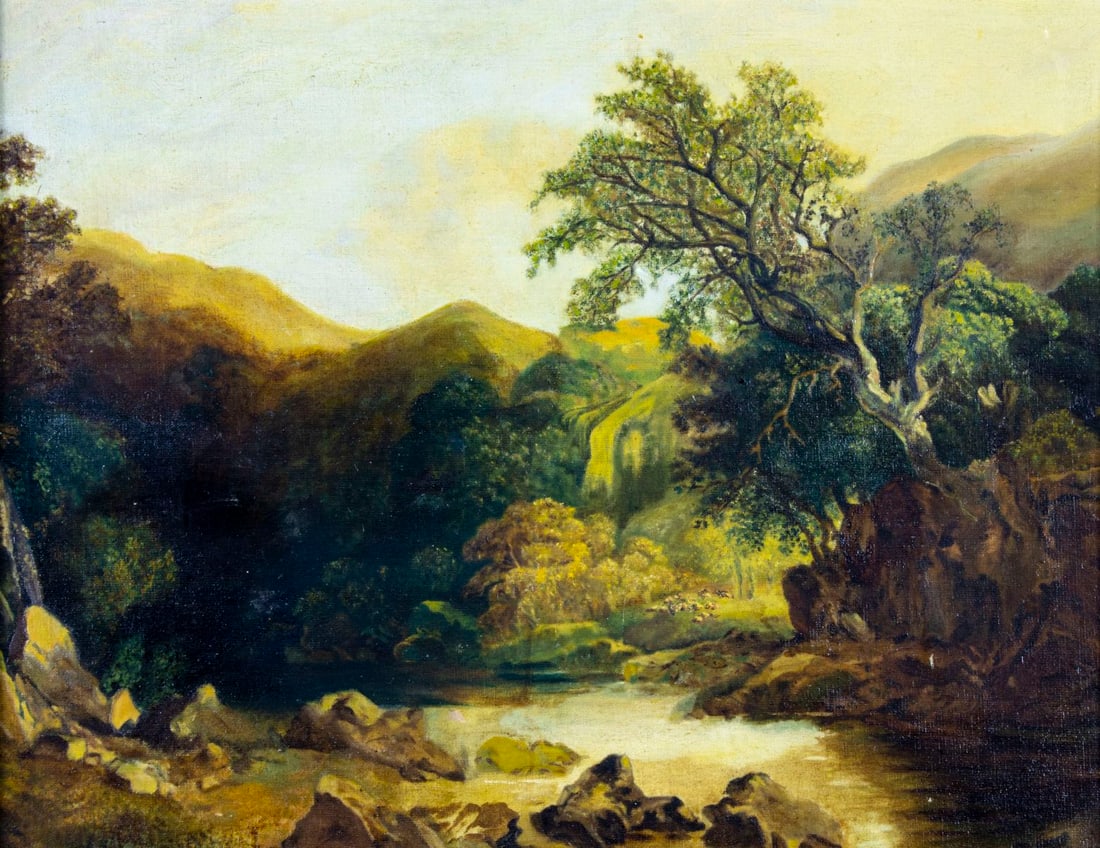 Vintage mid 20C American oil painting (1 of 11)