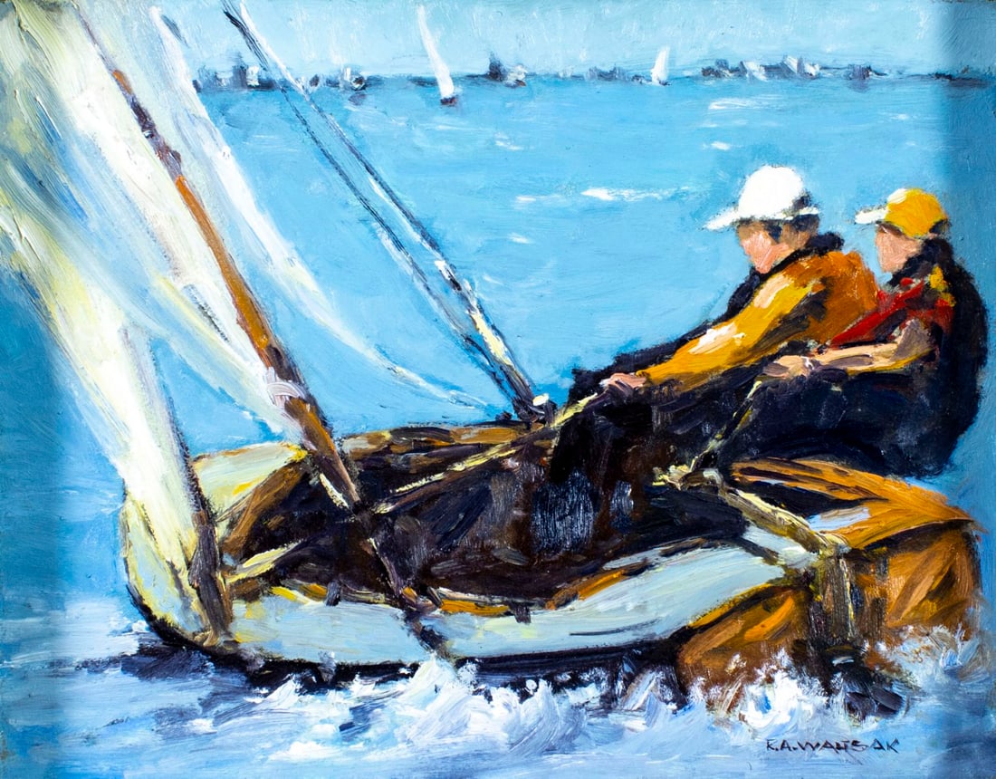 Robert Waltsak (NJ,b 1944) oil painting (1 of 13)