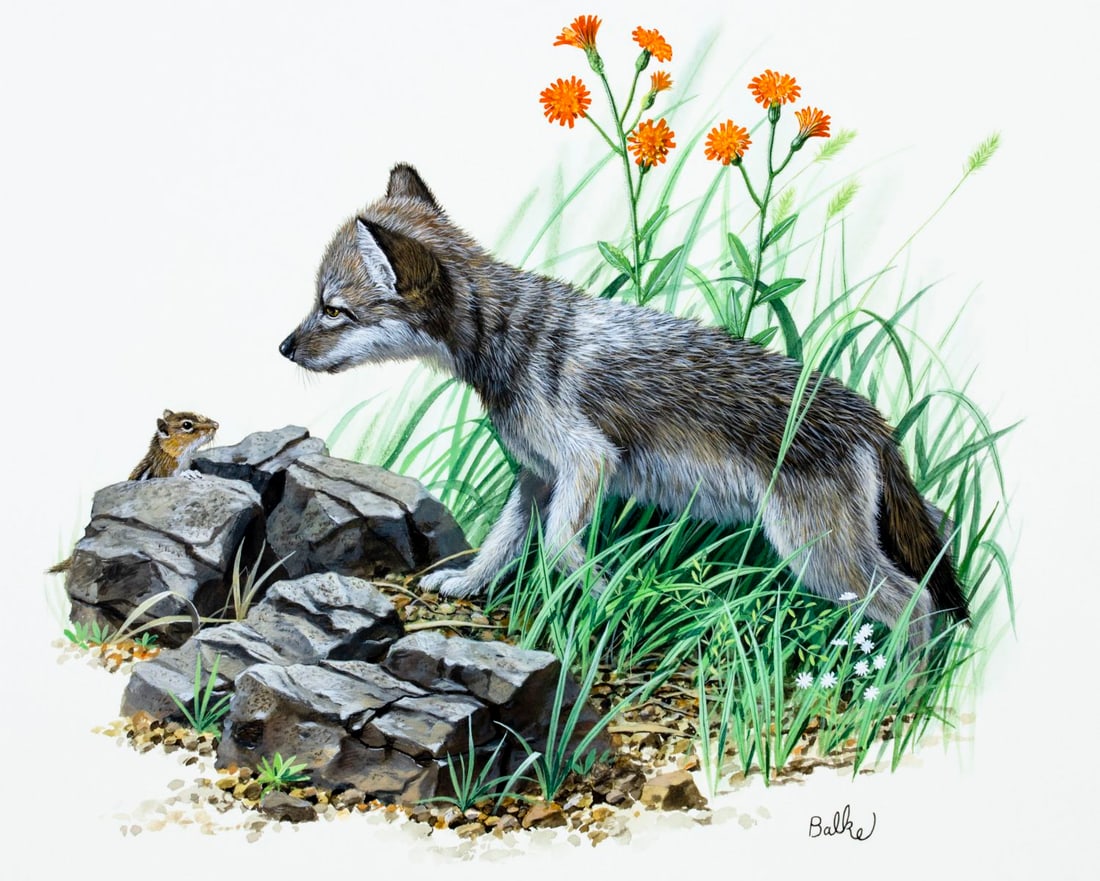 Don Balke (NC,b 1933) gouache painting (1 of 13)