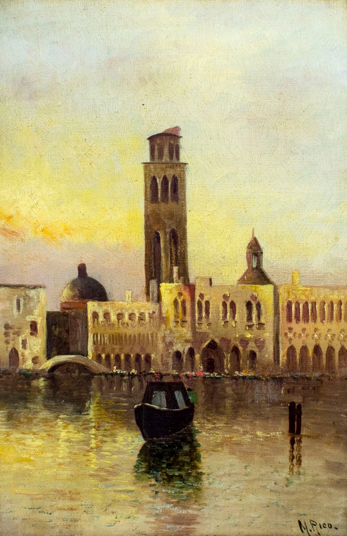 AFTER Martin Rico y Ortega (Spain,Italy,1833-1908) oil painting antique (1 of 11)