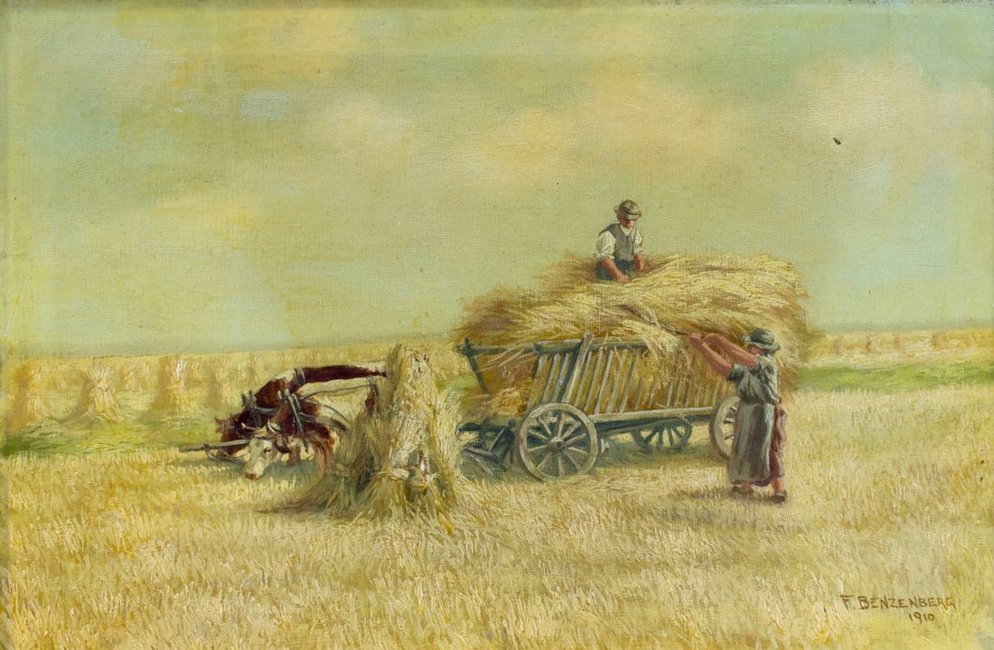 F Benzenberg (New York,early 20C) oil painting antique (1 of 12)