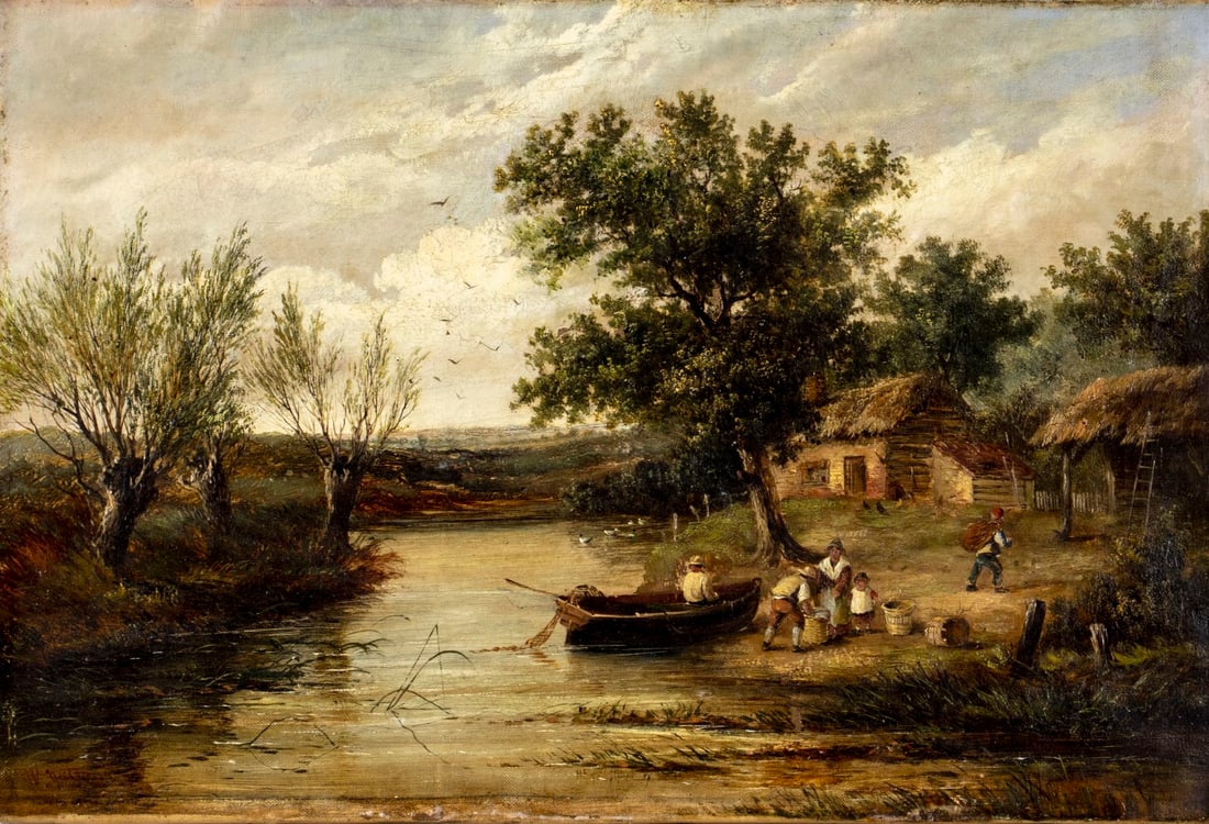 William Yates (NY,1845-1934) oil painting antique (1 of 12)