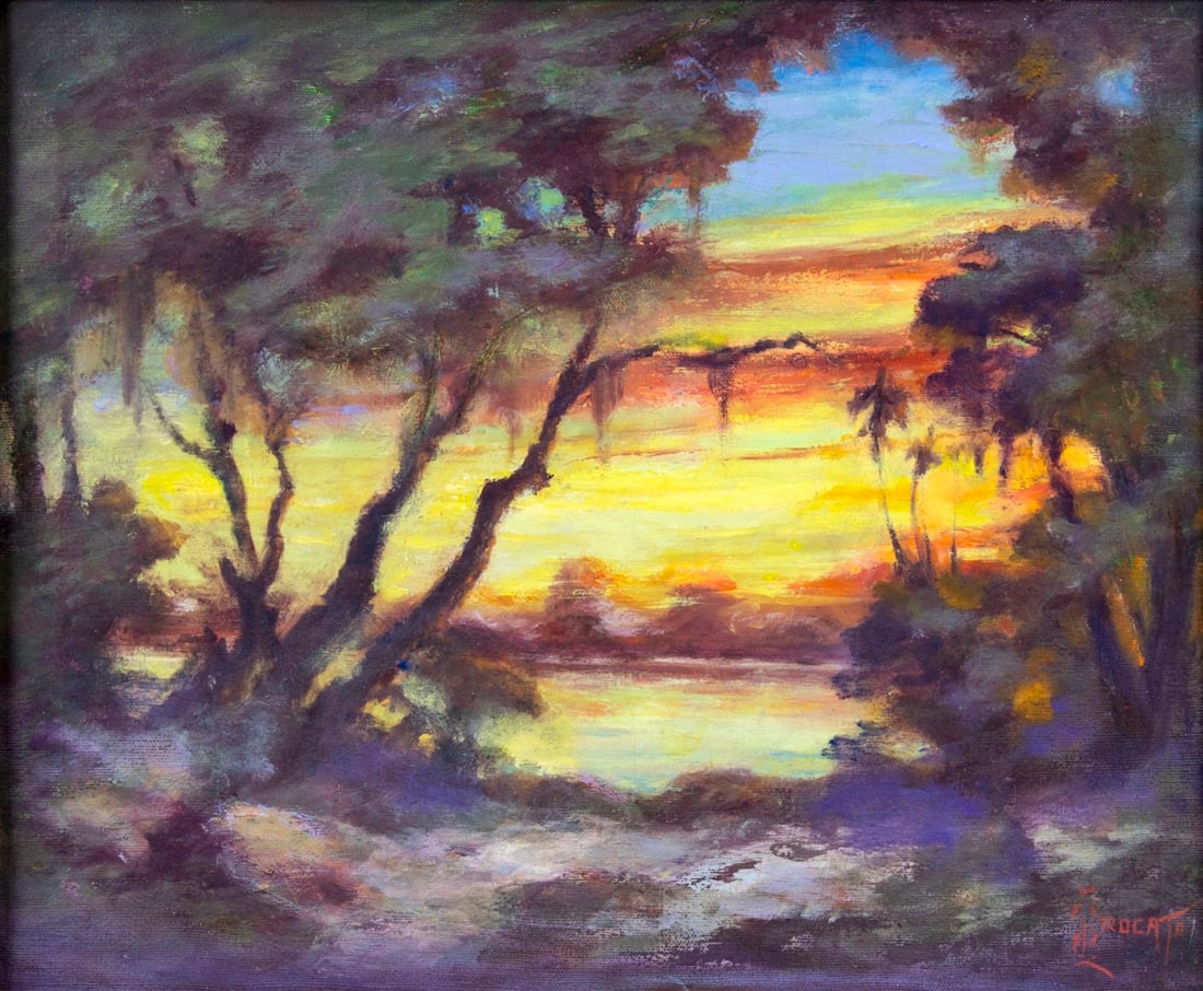 Samuel J Brokato (FL,20C) oil painting (1 of 12)