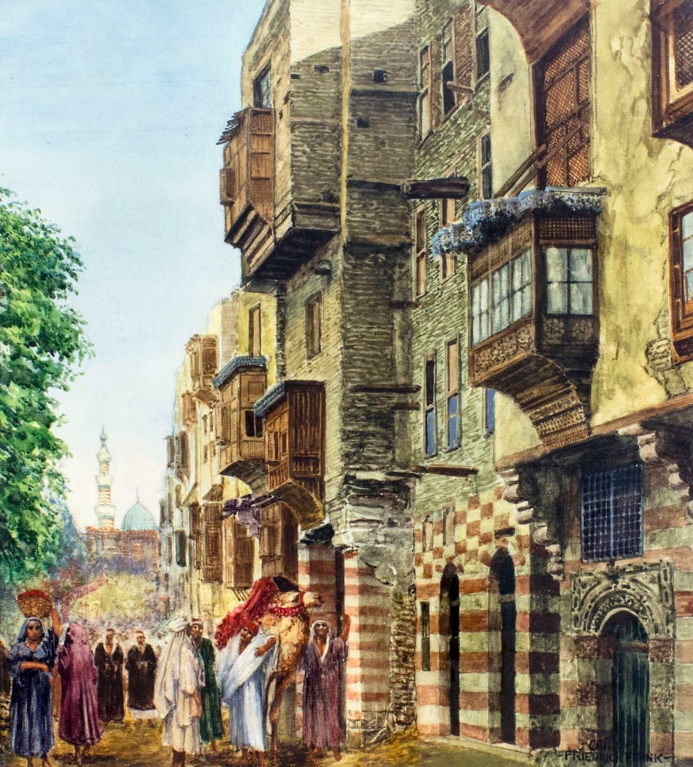 Friedrich Frank (Austria,1871-1945) watercolor painting antique (1 of 12)