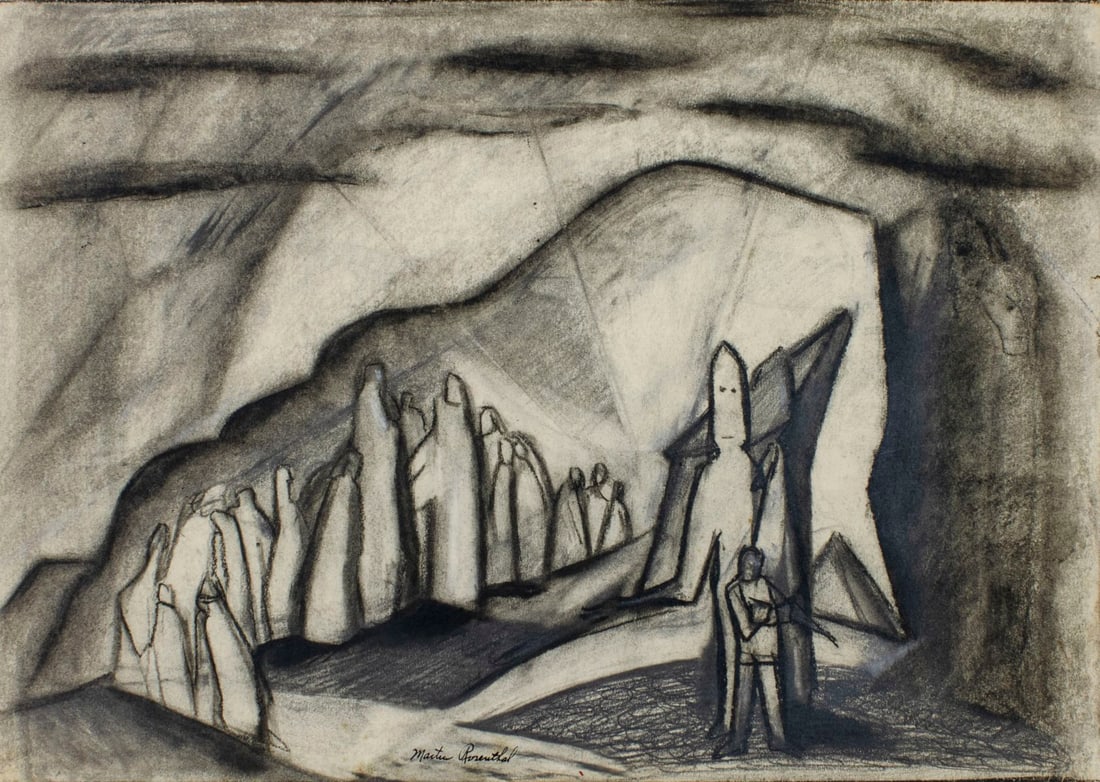 Martin Rosenthal (NY,MA,1899-1974) graphite painting (1 of 14)