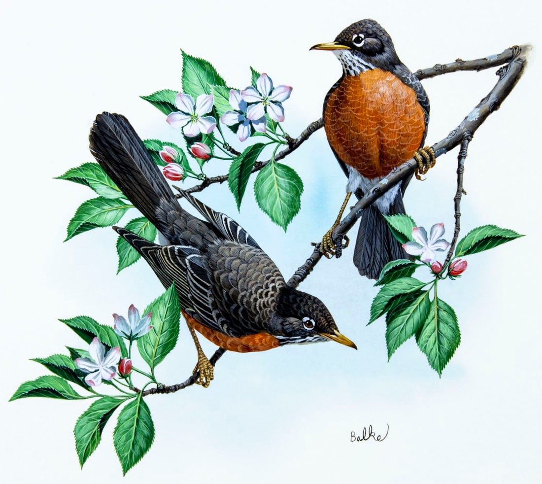 Don Balke (NC,b 1933) gouache painting (1 of 12)