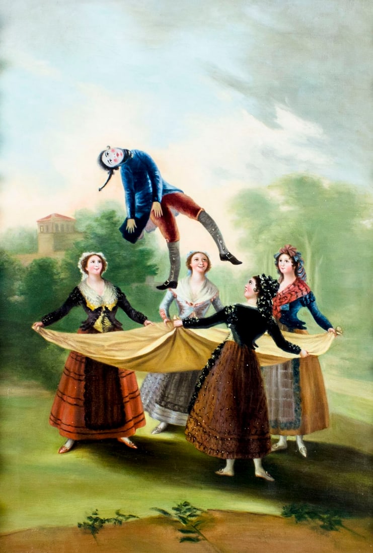 Antique 19C Spanish oil painting after de Goya (1 of 12)