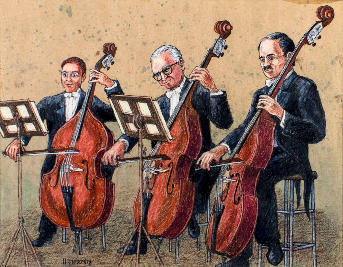 Marzolo (US,20C) mixed media painting (1 of 12)