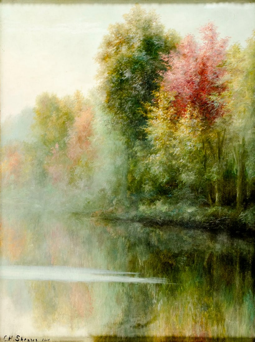 ATTR Christopher High Shearer (PA,1846-1926) oil painting antique (1 of 13)