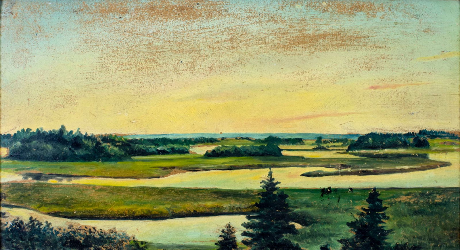 Vintage mid 20C American oil painting (1 of 14)