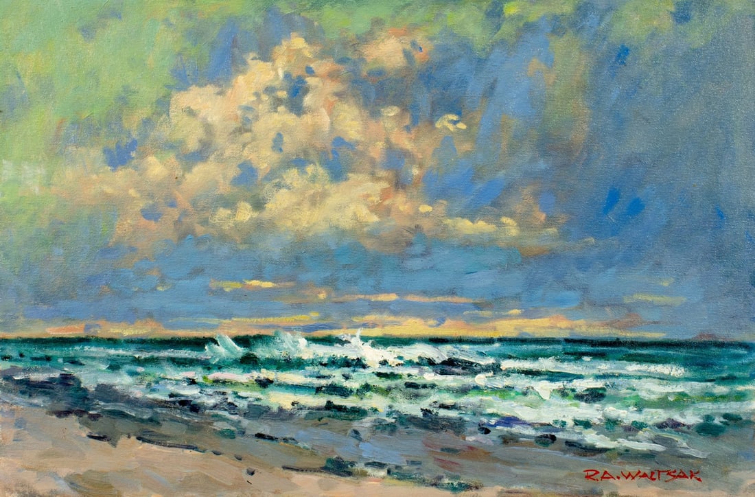 Robert Waltsak (NJ,b 1944) oil painting (1 of 12)