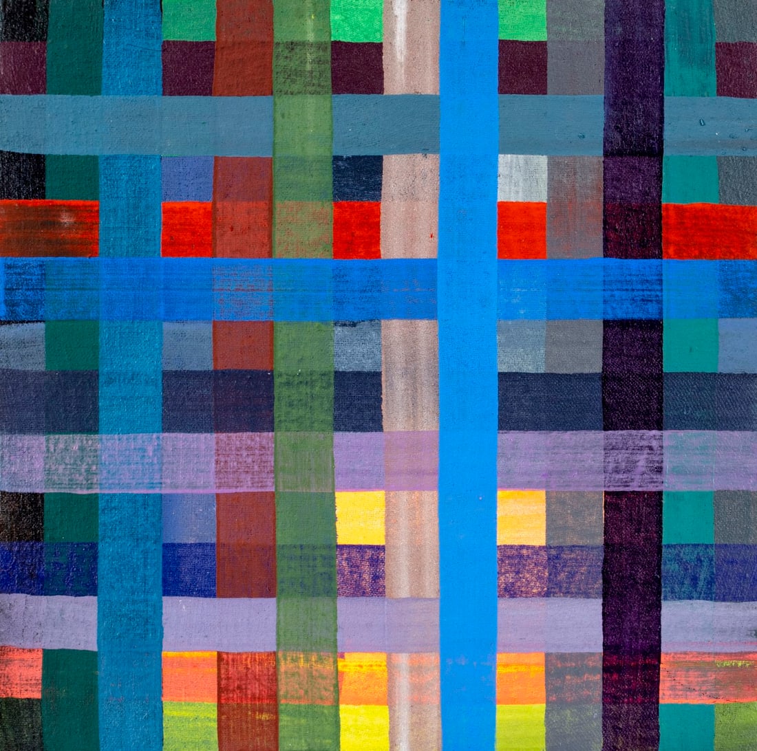 Gary Lang (NY,CA,b 1950) acrylic painting (1 of 13)