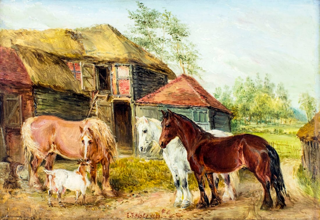 Edwin Frederick Holt (UK,1830-1912) oil painting antique (1 of 11)