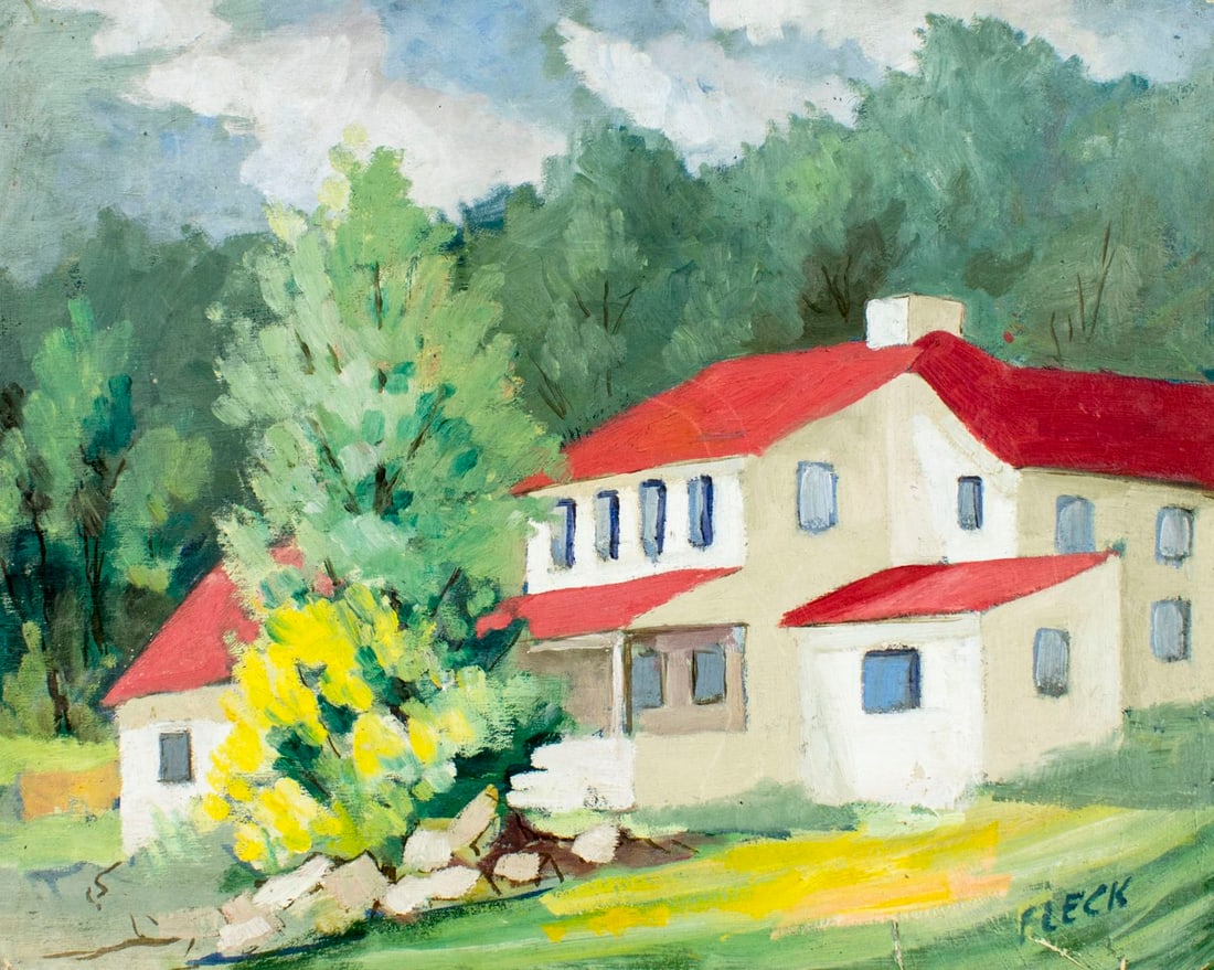 Helen Adele Fleck (NY,IL,Peru,1887-1948) oil painting (1 of 12)