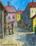 Hildegarde Hamilton (FL,VA,1898-1970) oil painting