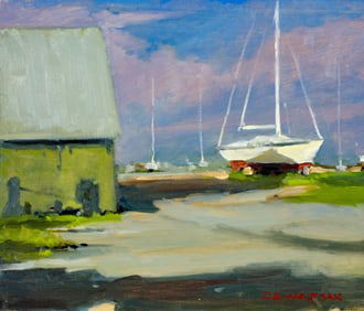 Robert Waltsak (NJ,b 1944) oil painting