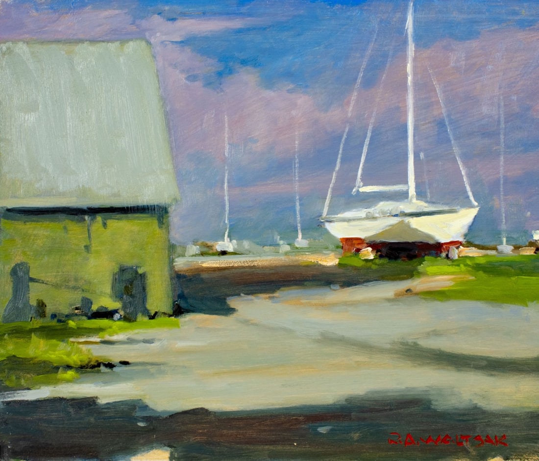 Robert Waltsak (NJ,b 1944) oil painting