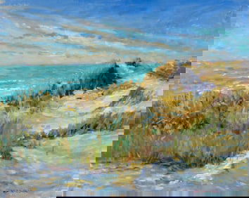 Robert Waltsak (NJ,b 1944) oil painting